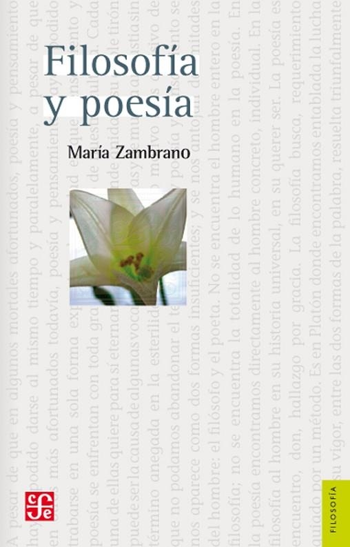 FILOSOFIA Y POESIA (MARIA ZAMBRANO) | 9788437507736 | ZAMBRANO, MARIA | Llibreria La Gralla | Llibreria online de Granollers