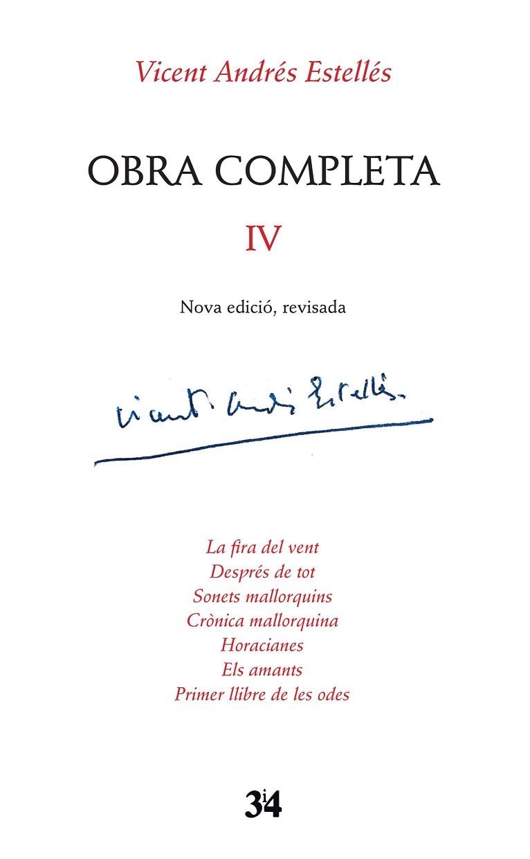 OBRA COMPLETA IV VICENT ANDRÉS ESTELLES  | 9788416789740 | ESTELLES, VICENT ANDRES  | Llibreria La Gralla | Llibreria online de Granollers