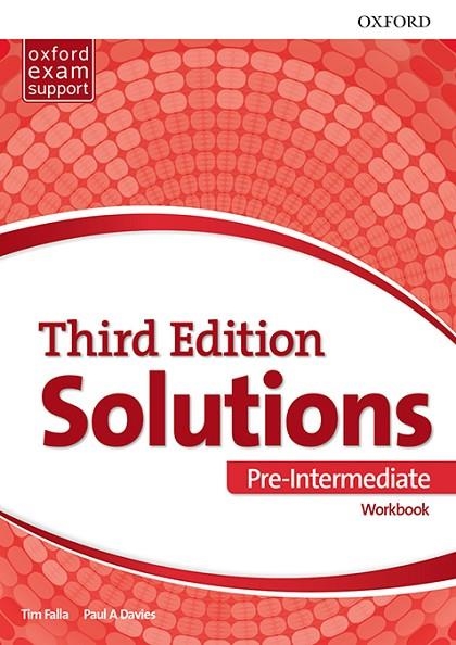 SOLUTIONS PRE-INTERMEDIATE B2. WORKBOOK 3RD EDITION | 9780194510592 | FALLA, TIM/DAVIES, PAUL A. | Llibreria La Gralla | Llibreria online de Granollers