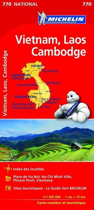 VIETNAM  LAOS  CAMBOYA MAPA MICHELIN 2017 770 | 9782067217126 | VVAA | Llibreria La Gralla | Librería online de Granollers