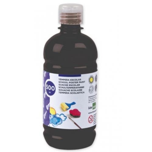 TEMPERA ESCOLAR LIDERPAPEL 500ML NEGRE | 8423473592100 | LID59210 | Llibreria La Gralla | Librería online de Granollers