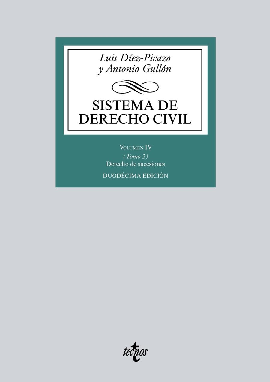SISTEMA DE DERECHO CIVIL VOLUMEN IV  TOMO 2 | 9788430971657 | DÍEZ-PICAZO, LUIS/GULLÓN, ANTONIO | Llibreria La Gralla | Librería online de Granollers