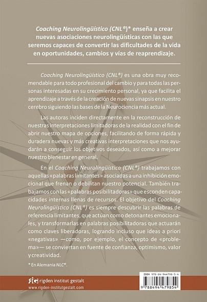 COACHING NEUROLINGÜISTICO  | 9788494479854 | BESSER-SIEGMUND, CORA; SIEGMUND, LOLA | Llibreria La Gralla | Librería online de Granollers