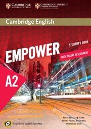 CAMBRIDGE ENGLISH EMPOWER FOR SPANISH SPEAKERS A2 STUDENT'S BOOK WITH ONLINE ASS | 9788490363133 | DOFF, ADRIAN/THAINE, CRAIG/PUCHTA, HERBERT/STRANKS, JEFF/LEWIS-JONES, PETER | Llibreria La Gralla | Librería online de Granollers