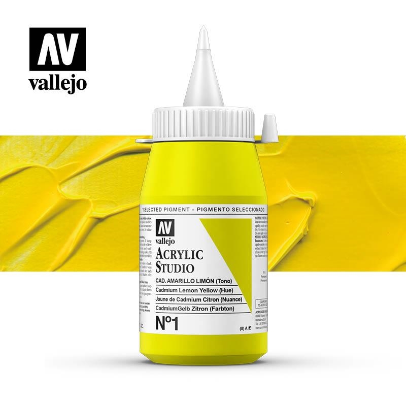 ACRILIC STUDIO VALLEJO 500ML 1 GROC CADMI LLIMONA | 8429551230018 | 22001 | Llibreria La Gralla | Llibreria online de Granollers