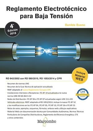 REGLAMENTO ELECTROTECNICO PARA BAJA TENSION 4 ªED | 9788426725622 | BUENO, BENILDE | Llibreria La Gralla | Librería online de Granollers