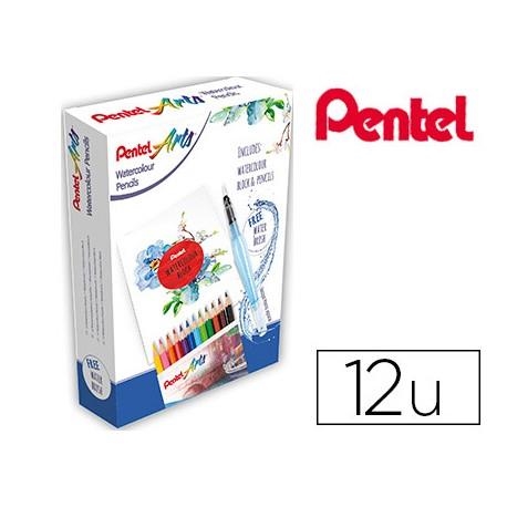 SET PENTEL AQUAREL.LABLE 12 LLAPIS DE COLORS+PINCELL FRH | 4016284338698 | PENCB912FRHSET | Llibreria La Gralla | Llibreria online de Granollers