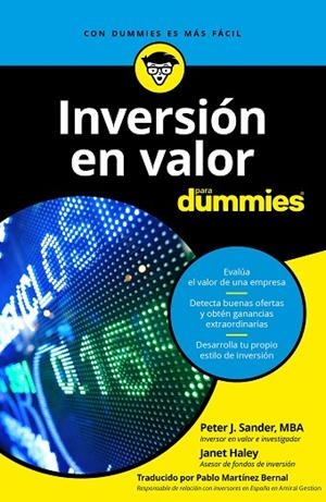INVERSIÓN EN VALOR PARA DUMMIES | 9788432903922 | SANDER, PETER J./HALEY, JANET | Llibreria La Gralla | Llibreria online de Granollers
