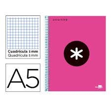 LLIBRETA ANTARTIK ESPIRAL A5 QUADRICULA MICROPERFORAT CARTRO ROSA | 8423473745964 | ANT74596 | Llibreria La Gralla | Librería online de Granollers