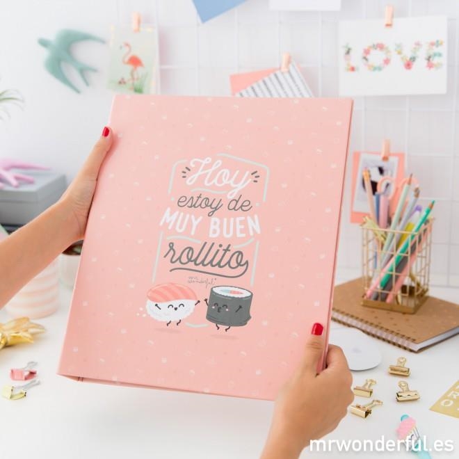 CARPETA ARCHIVADORA "HOY ESTOY DE MUY BUEN ROLLITO" | 8435460715652 | MR. WONDERFUL | Llibreria La Gralla | Librería online de Granollers