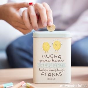 HUCHA METALICA "PARA HACER REALIDAD TODOS NUESTRO PLANES" | 8435460701488 | MR. WONDERFUL | Llibreria La Gralla | Librería online de Granollers