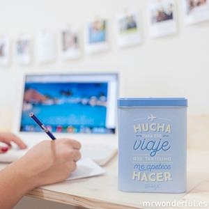 HUCHA METALICA "PARA HACER ESE VIAJE ..." | 8435460704991 | MR. WONDERFUL | Llibreria La Gralla | Librería online de Granollers