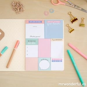 LIBRETA NOTAS ADHESIVAS "LA VIDA ES UN PLACER CUANDO..." | 8435460704243 | MR. WONDERFUL | Llibreria La Gralla | Librería online de Granollers