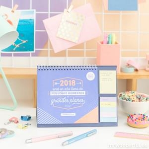 CALENDARIO DE SOBREMESA 2018 "SERA UN AÑO DE PEQUEÑOS MOMENTOS..." | 8435460720038 | MR. WONDERFUL | Llibreria La Gralla | Librería online de Granollers