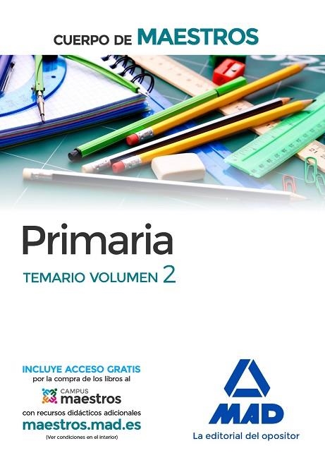 CUERPO DE MAESTROS PRIMARIA. TEMARIO VOLUMEN 2 | 9788414201800 | CENTRO DE ESTUDIOS VECTOR, S.L. | Llibreria La Gralla | Librería online de Granollers