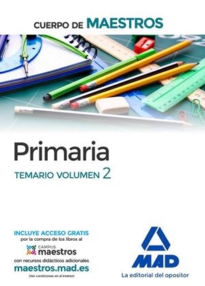 CUERPO DE MAESTROS PRIMARIA. TEMARIO VOLUMEN 2 | 9788414201800 | CENTRO DE ESTUDIOS VECTOR, S.L. | Llibreria La Gralla | Librería online de Granollers