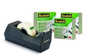 DISPENSADOR SCOTCH NEGRE + 3 ROTLLES CINTA ADHESIVA | 051141406091 | 78153 | Llibreria La Gralla | Llibreria online de Granollers