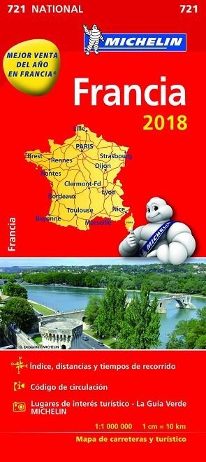 FRANCIA MAPA 2018 | 9782067226524 | VVAA | Llibreria La Gralla | Librería online de Granollers