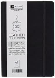 LLIBRETA LEATHER 8º 300 FULLS LLIS GOMA NEGRE | 8422593104170 | Llibreria La Gralla | Librería online de Granollers