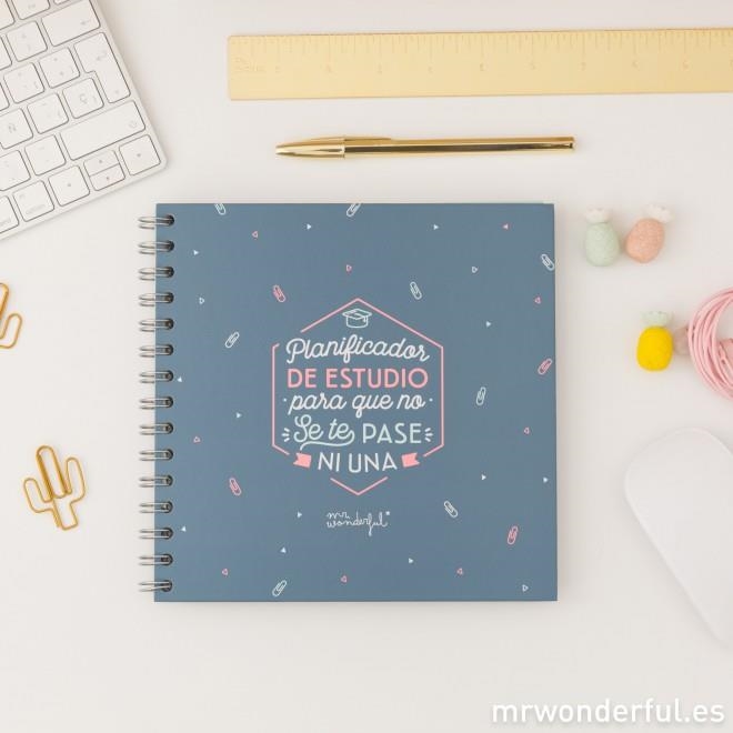 PLANIFICADOR DE ESTUDIO MR. WONDERFUL PARA QUE NO SE TE PASE NI UNA | 8435460717427 | MR. WONDERFUL | Llibreria La Gralla | Librería online de Granollers