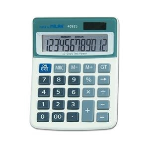 CALCULADORA 12 DIGITS MILAN BLANCA I GRIS | 8411574021780 | MIL40925BL  | Llibreria La Gralla | Llibreria online de Granollers