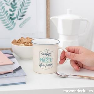 TASSA CERAMICA MR. WONDERFUL "CONTIGO ME IRIA A MARTE" | 8435460723770 | MR. WONDERFUL | Llibreria La Gralla | Llibreria online de Granollers