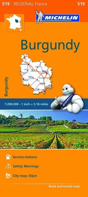 BURGUNDY MAPA REGIONAL 2018 | 9782067209190 | VARIOS AUTORES | Llibreria La Gralla | Llibreria online de Granollers