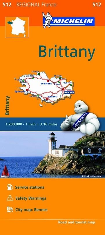 BRITTANY MAPA REGIONAL 2018 | 9782067209619 | VARIOS AUTORES | Llibreria La Gralla | Librería online de Granollers