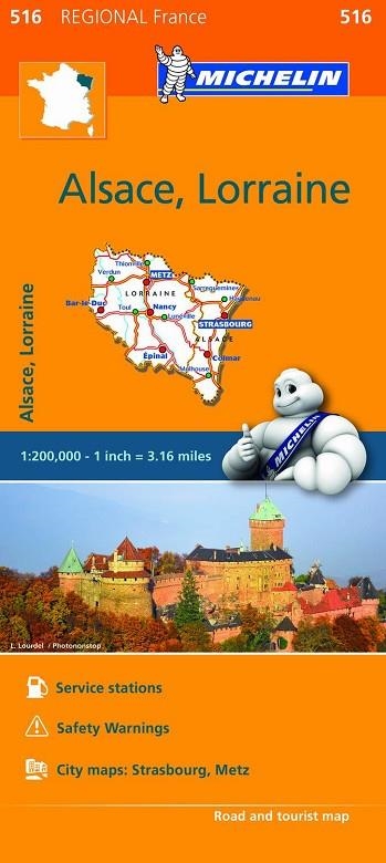 ALSACE, LORRAINE MAPA 516 REGIONAL 2018 | 9782067209756 | VARIOS AUTORES | Llibreria La Gralla | Librería online de Granollers