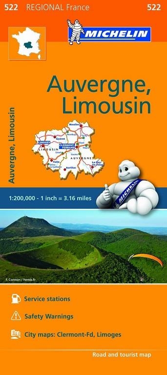 AUVERGNE, LIMOUSIN MAPA REGIONAL 2018 | 9782067209268 | VARIOS AUTORES | Llibreria La Gralla | Librería online de Granollers