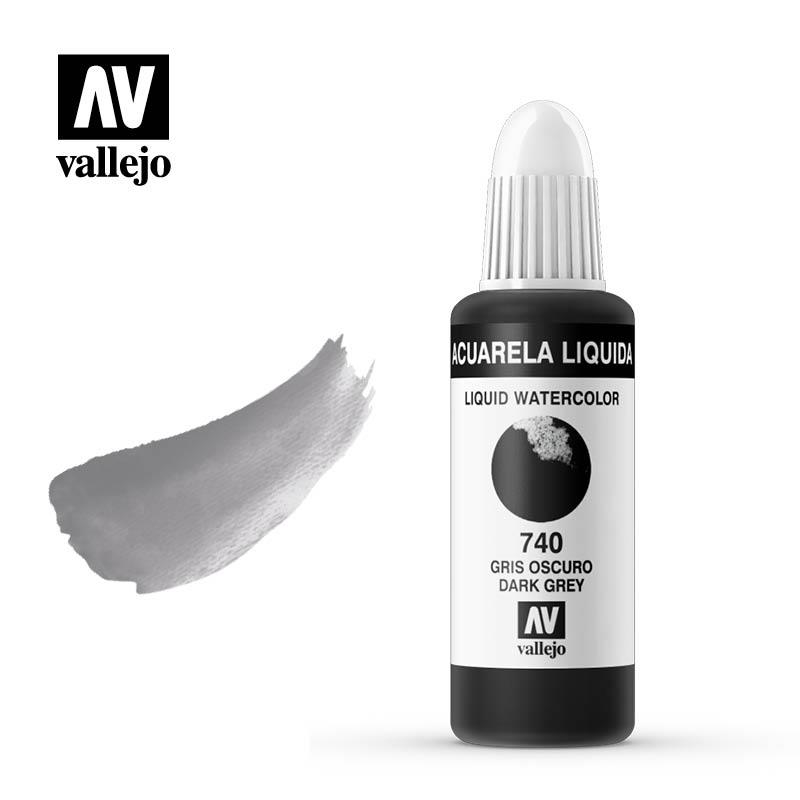 AQUAREL. LIQUIDA VALLEJO 32ML 740-GRIS FOSC | 8429551337403 | 33740 | Llibreria La Gralla | Llibreria online de Granollers