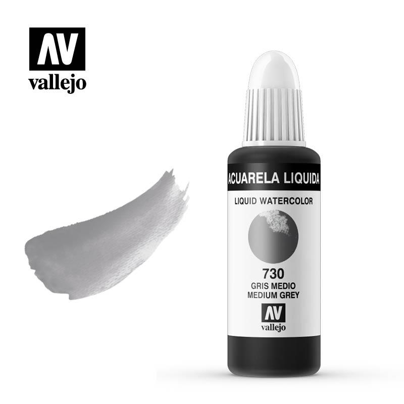 AQUAREL. LIQUIDA VALLEJO 32ML 730-GRIS MIG | 8429551337304 | 33730 | Llibreria La Gralla | Llibreria online de Granollers