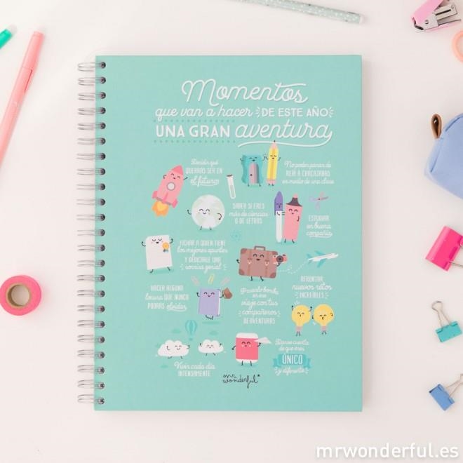 LIBRETA CON ANILLAS MR. WONDERFUL A4 "MOMENTOS QUE VAN A A HACER..." | 8435460707619 | MR. WONDERFUL | Llibreria La Gralla | Llibreria online de Granollers