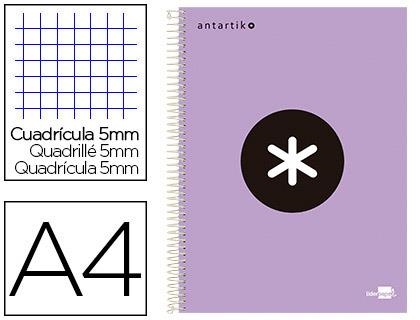 LLIBRETA A4 ANTARTIK ESPIRAL QUADRICULA 5X5 LAVANDA | 8423473050709 | 05070 | Llibreria La Gralla | Librería online de Granollers