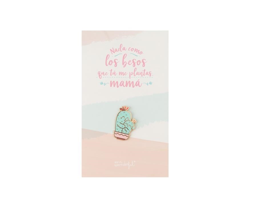 POSTAL + PIN MR. WONDERFUL "NADA COMO LOS BESOS QUE TU ME PLANTAS MAMA" | 8435460725682 | MR. WONDERFUL | Llibreria La Gralla | Librería online de Granollers