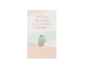 POSTAL + PIN MR. WONDERFUL "NADA COMO LOS BESOS QUE TU ME PLANTAS MAMA" | 8435460725682 | MR. WONDERFUL | Llibreria La Gralla | Librería online de Granollers