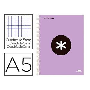 LLIBRETA ANTARTIK ESPIRAL A5 QUADRICULA MICROPERFORAT CARTRO LAVANDA | 8423473050747 | 05074 | Llibreria La Gralla | Librería online de Granollers