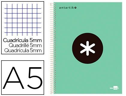 LLIBRETA ANTARTIK ESPIRAL A5 QUADRICULA MICROPERFORAT CARTRO VERD POMA | 8423473050723 | 05072 | Llibreria La Gralla | Llibreria online de Granollers