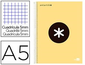 LLIBRETA ANTARTIK ESPIRAL A5 QUADRICULA MICROPERFORAT CARTRO GROC PINYA | 8423473050754 | 05075 | Llibreria La Gralla | Llibreria online de Granollers