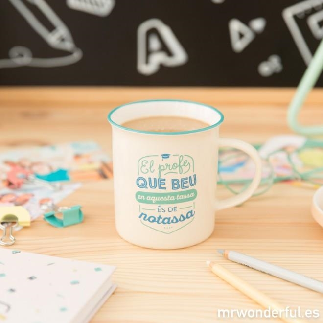 TASSA MR. WONDERFUL "EL PROFE QUE BEU EN AQUESTA TASSA..." | 8435460713436 | MR. WONDERFUL | Llibreria La Gralla | Librería online de Granollers