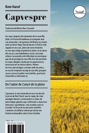 CAPVESPRE | 9788417339081 | HARUF, KENT | Llibreria La Gralla | Librería online de Granollers