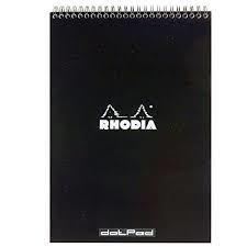 BLOC RHODIA ESPIRAL A4 PUNTS 80 FULLS NEGRE | 3037921850398 | 185039 | Llibreria La Gralla | Librería online de Granollers