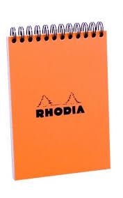 BLOC RHODIA ESPIRAL 7.5X10 PUNTS 80 FULLS TARONJA | 3037920115030 | 11503 | Llibreria La Gralla | Llibreria online de Granollers