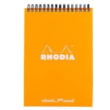 BLOC RHODIA ESPIRAL 14.8X21 PUNTS 80 FULLS TARONJA | 3037920165035 | 16503 | Llibreria La Gralla | Llibreria online de Granollers