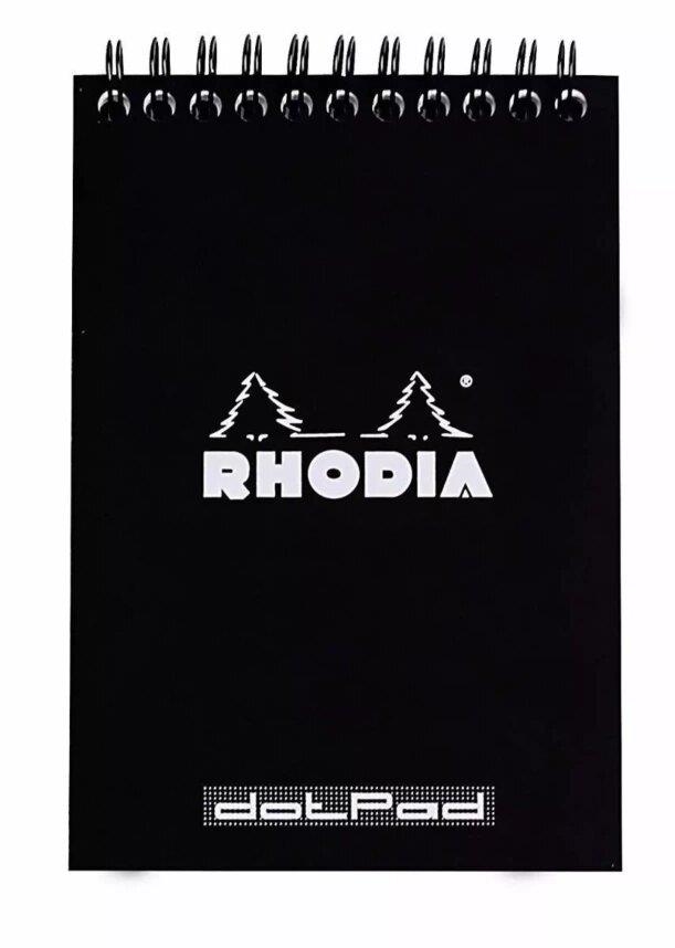 BLOC RHODIA ESPIRAL 10.5X14.8 PUNTS 80 FULLS NEGRE | 3037921350393 | 135039 | Llibreria La Gralla | Llibreria online de Granollers