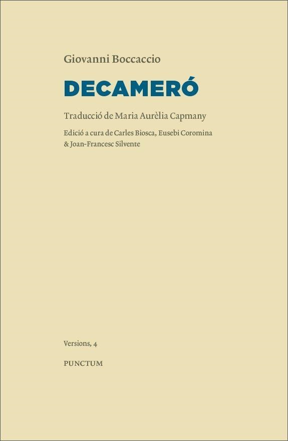 DECAMERO (TRADUCCIÓ DE MARIA AURELIA CAPMANY) | 9788494809330 | BOCCACCIO, GIOVANNI | Llibreria La Gralla | Librería online de Granollers