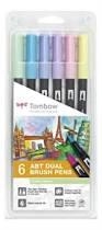 RETOLADOR 6 UN TOMBOW ABT DUAL COLORS PASTELS | 4003198104044 | ABT-6P-2 | Llibreria La Gralla | Llibreria online de Granollers