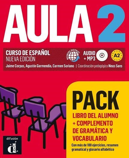 AULA 2 PACK LIBRO + COMPLEMENTO DE GRAMÁTICA Y VOCABULARIO | 9788417249618 | CORPAS, JAIME/GARMENDIA, AGUSTÍN/SORIANO, CARMEN | Llibreria La Gralla | Llibreria online de Granollers