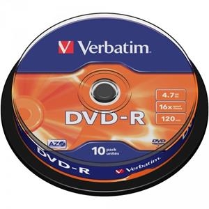 DVD-R VERBATIM BOBINA 10 UNIT | 023942435235 | 43523 | Llibreria La Gralla | Llibreria online de Granollers