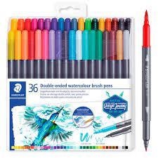 RETOLADOR STAEDTLER WATERCOLOLOUR BRUSH PENS 36UN | 4007817042847 | 3001TB36 | Llibreria La Gralla | Librería online de Granollers